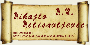 Mihajlo Milisavljević vizit kartica